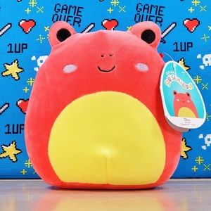 Squishmallow Obu the Red Frog 7.5" UltraSoft Stuffed Pet Squad Plush Toy NWT